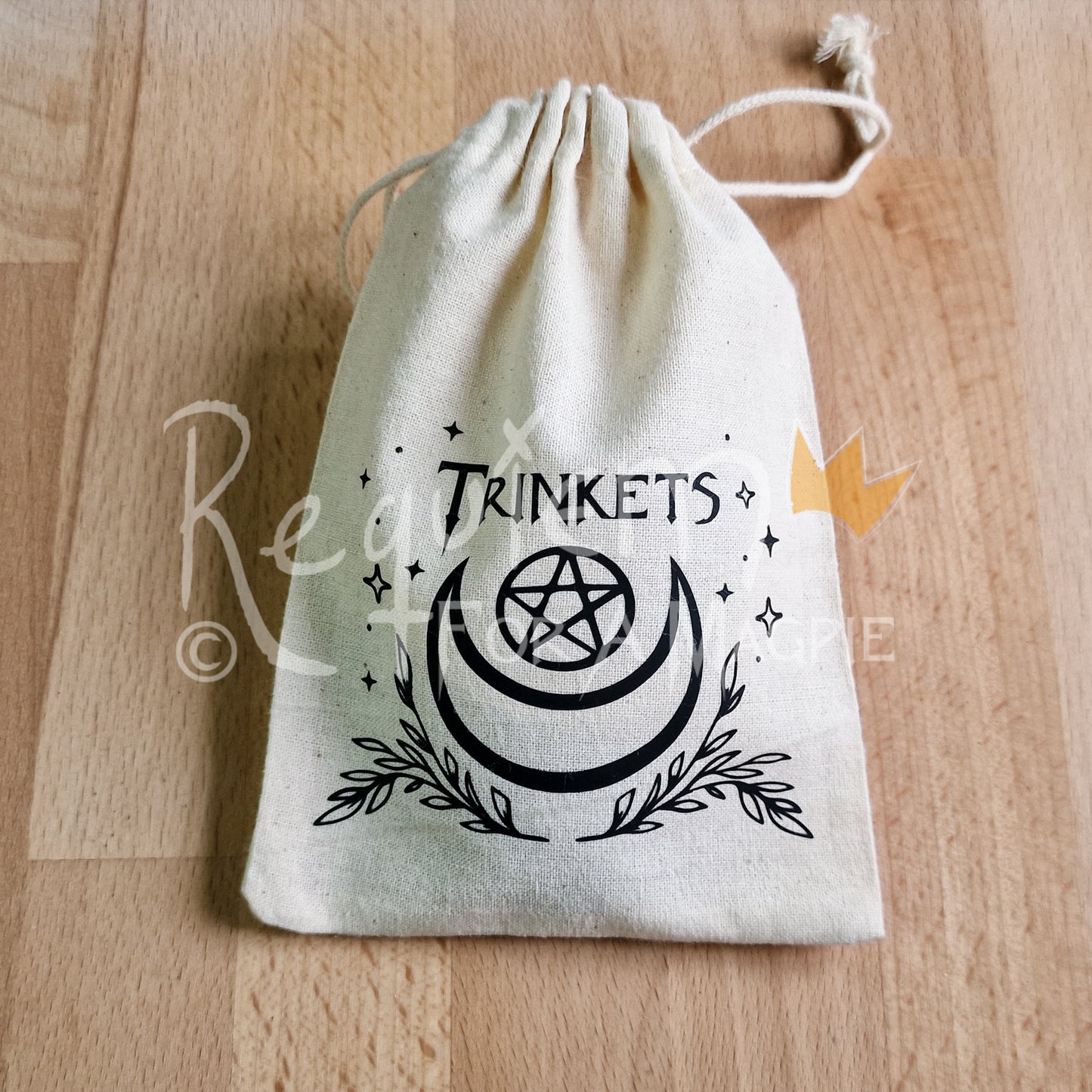 Trinket Drawstring Crystal Pouch, Travel bag for crystals and trinkets